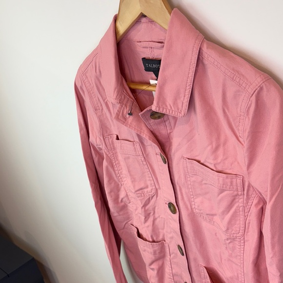 NWT Talbots pink Utility Jacket size S - Picture 3 of 8